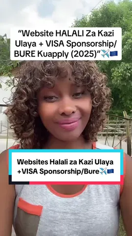 Zote hizi ni halali Husikubari mtu akuombe pesa ni BURE..mtanisamehe kwenye sehemu niliyotamka website vibaya but nimeziandika Ili iwe rahisi kuzipata bila makosa yoyote😊#tiktoktanzania #jobs #diaspora #workabroad #fyp 