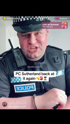 #fyp #scottishtiktok #leesutherland #tiktoklive #pcsutherland #officer #arrested #scottishbanter #scottishpatter #glesgabanter #scottishfyp #Scotland #officerlee #polis #corruption 