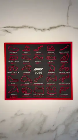 2026 F1 calendar available in MakerWorld! . . . #foryou #f1 #formula1 #3dprinting #racing #3d #fyp #bambulab #satisfying #asmr #stl #3mf