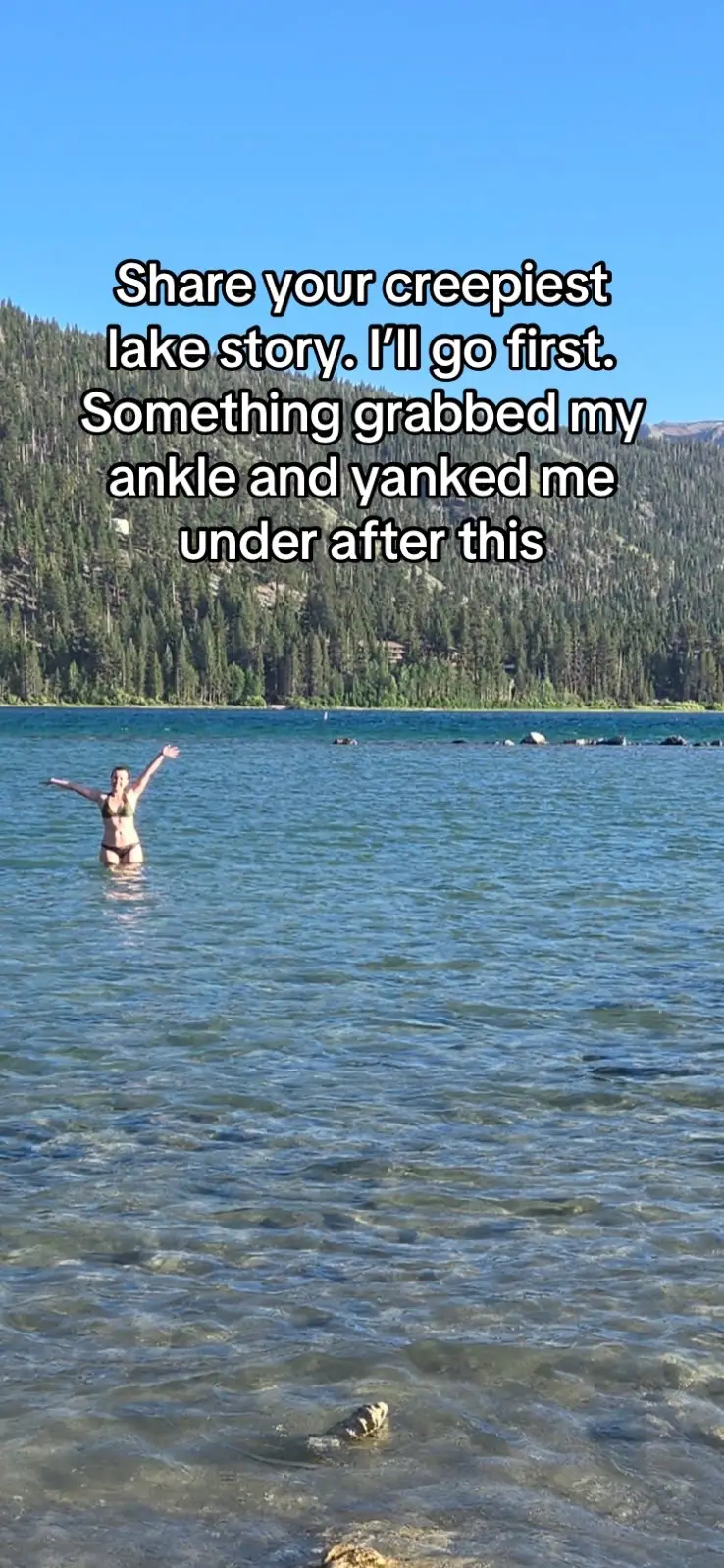Not a person in sight #scarystories #creepy #lakestory #lakemonster