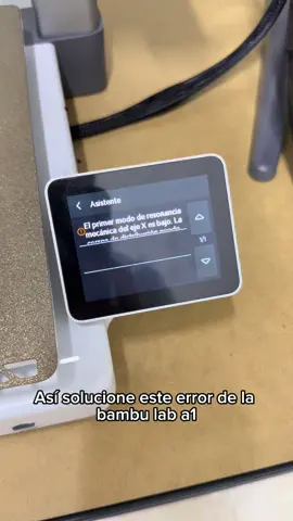 Tu Bambu Lab A1 muestra el error HMS_0300-1000-0002-0001 y no sabes qué hacer? ¡Este video es para ti! 👇 🔧 A – Atención: ¿Te apareció el mensaje “HMS_0300-1000-0002-0001: Toolhead belt error” justo cuando ibas a imprimir? 😰 No te preocupes, no es tan grave como parece. Este error suele deberse a una correa floja o mal alineada en el eje X. Si no se ajusta correctamente, tu impresora Bambu Lab A1 fallará la calibración y no podrá imprimir. En este video te explico paso a paso cómo resolverlo usando solo una llave Allen H2.0. ✔ Aprende a ajustar correctamente la tensión de la correa ✔ Elimina el error HMS_0300-1000-0002-0001 sin necesidad de soporte técnico ✔ Mejora el rendimiento de tu impresora y evita errores futuros Guarda este video 📌 Compártelo con otros makers 🧑‍🔧 Y sígueme para más tips de impresión 3D 💬 #error #bambulaba1 #ejex #tutorial #impresora3d #impresion3d #3dprinting #3d #bambulabs 