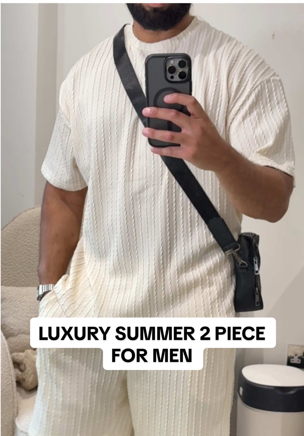 £12 Luxury Summer 2 piece set #fashion #menswear #luxurylifestyle #tiktokmademebuyit #spotlight 