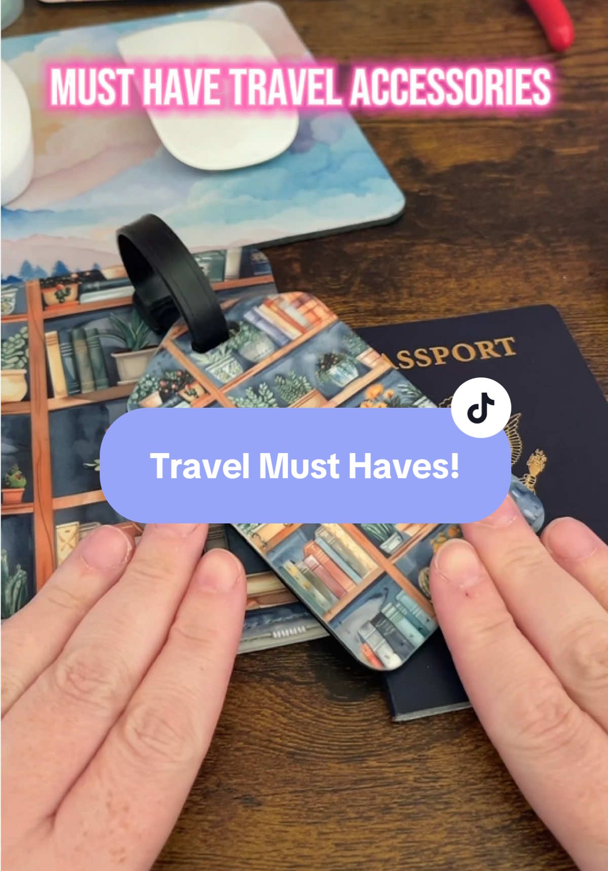 We all know traveling can be a bit stressful sometimes! But it doesn’t have to be with the right things to help! Save this video so you can come back when the passport covers are available!! Luggage tags are out now!! 🫶 #travel #travelaccessories #luggage #luggagehack #luggagetag #passportcover #traveltok #traveltips #traveltiktok 