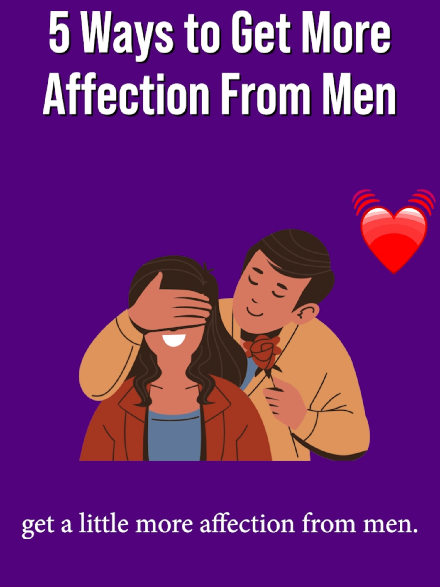 5 Ways to Get More Affection From Men Struggling to get the affection you desire from men? The good news is, you can have the love you desire, without chasing it. In this video, you'll discover 5 powerful (and subtle) ways to inspire more affection from men, without losing yourself or playing mind games. From celebrating his masculinity to creating emotional safety, you’ll learn how to foster the connection and warmth you deserve. #datingtips #datingadvice #datingtipsforwomen #lovestrategies
