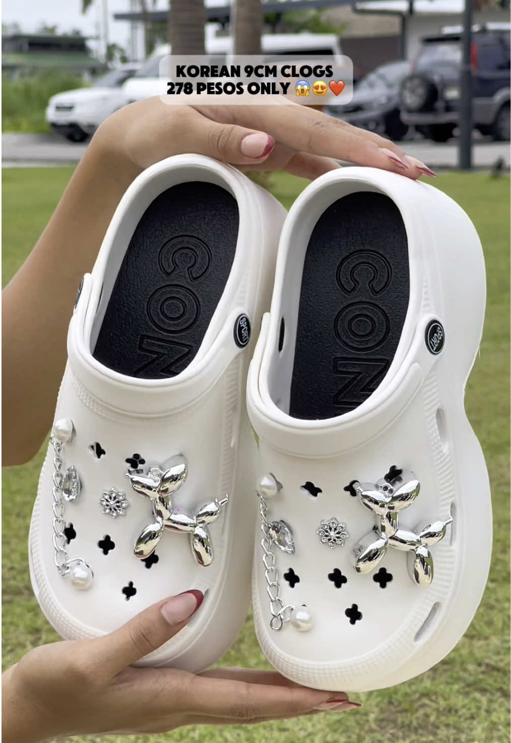 STOMPION Korean Thick-Soled Sandals for Women 🖤☀️ 9CM EVA High Heels — Stylish Beach Slippers with a Comfy Lift #sandals #highheels #eva #beachslippers #koreanstyle