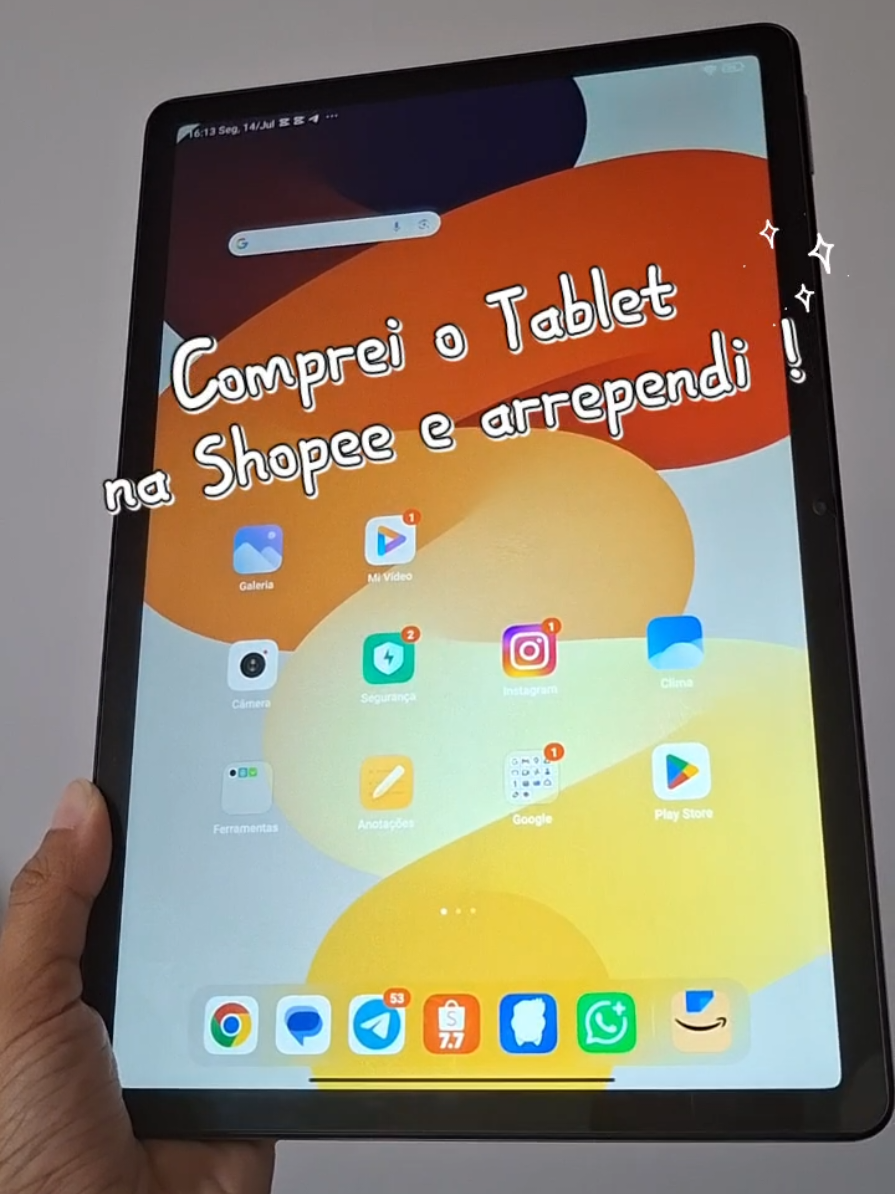Comprei na Shopee e me arrependi!🥹 #tablet #xiaomi #tecnologia #redmipadse 