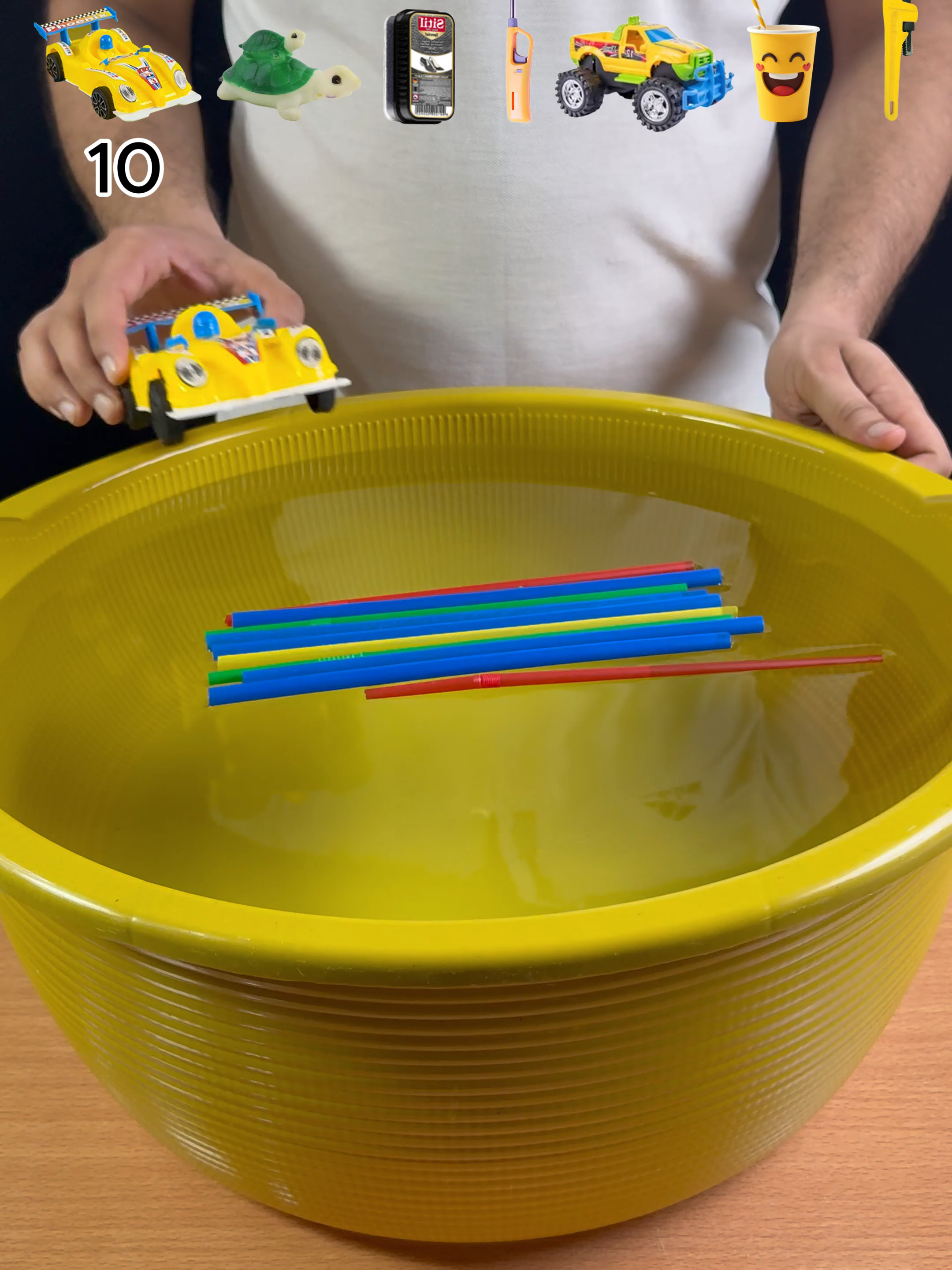 TRY TO GUESS HOW MANY STRAW IT TOOKS! #experiment #oddlysatisfying #asmr #asmrsounds #satisfyingvideos #asmrvideos #water #waterexperiment #asmrsatisfying #scienceexperiments #treanding #foruyou #tiktokviral #foryoupagе #fyp #unitedstates #unitedkingdom #racingcar #tortoise #shoe #shiner #lighter #truck #glass #wrench #toy #straw #everything