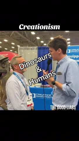 The more you know. #fyp #funny #creationism #dinosaur #heaven #interview 