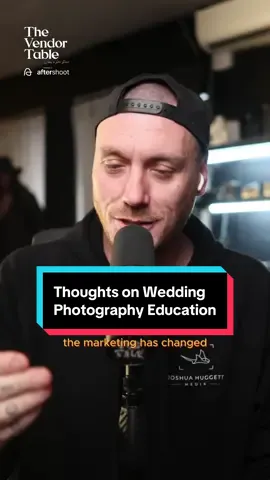 Should Wedding Photography Educators be teaching if they are no longer actively photographing weddings? @Josh Huggett gives his unfiltered opinion on this hot topic. EP112 is live on all platforms (link in bio) #thevendortable #weddingphotographer #weddingphotography @Lauren O’Brien @Michael Cassara 