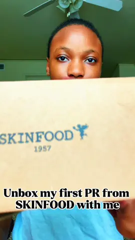 “My first ever PR package 🥹”. Thank you @skinfood_global for trusting me with your products. I can’t wait to try these and give my opinions. #gifted#pr#unboxing #skinfood#kbeauty #koreanskincare #skincare#smallinfluencer #pr #CapCut 