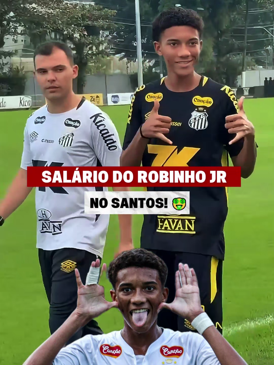 SALÁRIO DO ROBINHO JR NO SANTOS! 🤑🤑 #robinhojr #robinho #salario #futebol #viral 