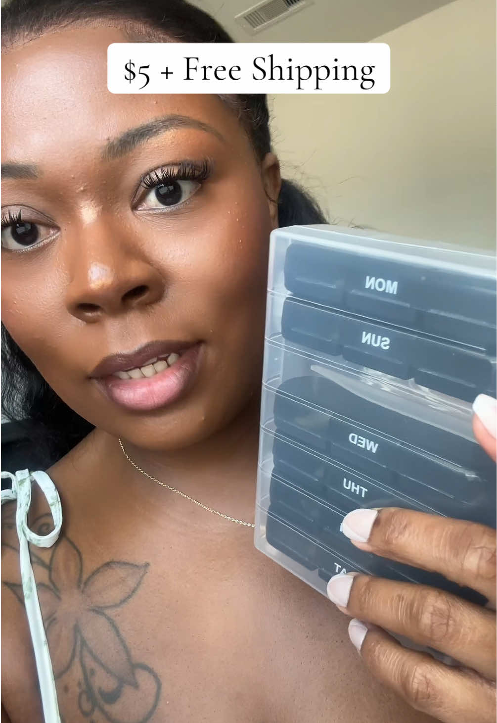 Wow the pill organizer is only $5 + free shipping! #pillorganizer #pillstorage #dealsforyoudays #spotlightfinds #ttslevelup #tiktokshopcreatorpicks #madeyoushop