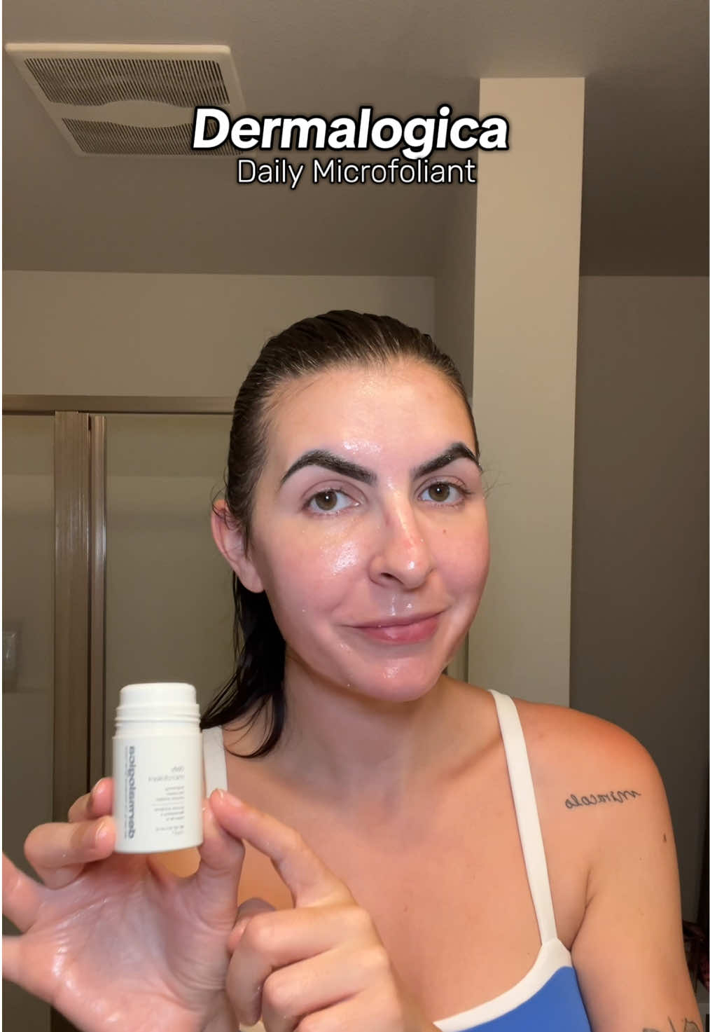 This is a super easy & effective way to add a bit more exfoliation to any of your cleaners! Sometimes you just need a good scrub 🤌🏼 very gentle and a little goes a long way! #dermalogica #skincare #exfoliant #exfoliation #facescrub #skincaretips #cloggedpores #skintexture #tiktokshopfinds 