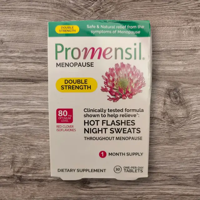 It's hot in here? no, that's you! it's your MENOPAUSE! Take Promensil and change that. no more night sweats, no more hot flashes, and sleep.... glorious sleep. Promensil. Your next step in menopause relief! 