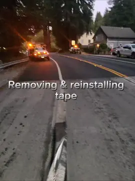 The difference in striping material #roadstriper #roadstriperlife #trafficcontrol #metarayban #bluecollar #explore #fyp #reels #trending #foryou #carsofinstagram #pov #povs #meta #nightwork  #roadmarkers #RPM #longgrindremoval #removal #tape 