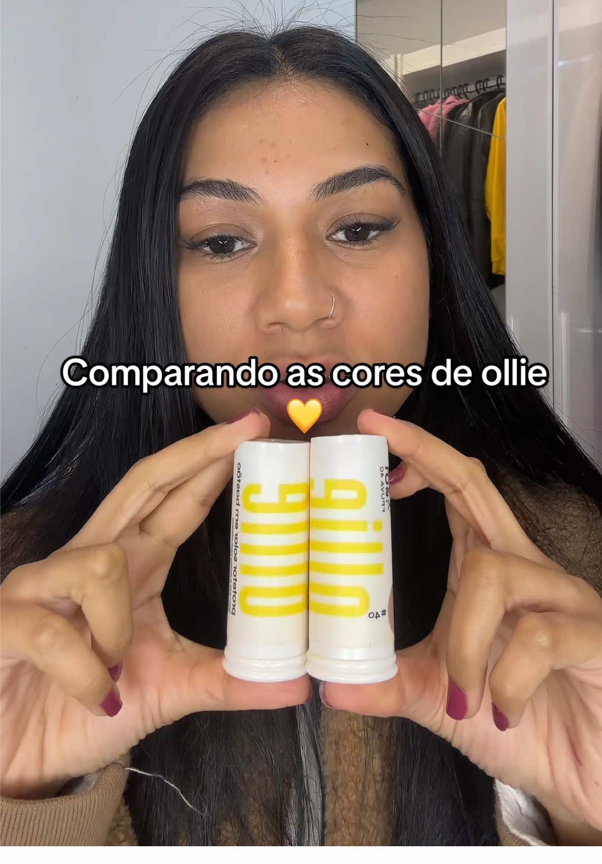 Comparando a cor 40 e 50 do protetor solar com cor da @meuollie 💛 CUPOM: MIKAELLESOUZA10 . . . . #meuollie #protetorsolarcomcor #ollie #sunfriends 