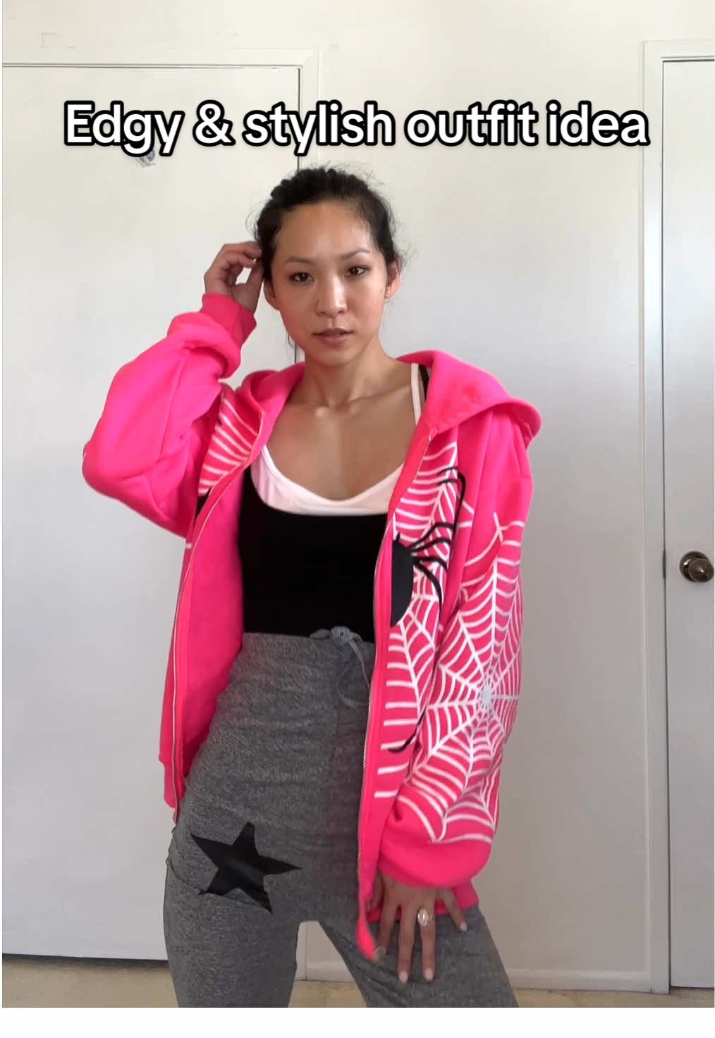 Edgy chic & stylish outfit idea perfect for casual day with a twist #fashiontiktok #outfitinspo #edgyfashion #spiderman 