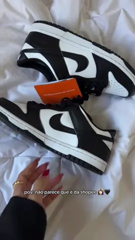 Esse tênis é magnífico 🥱🖤✨#tenis#nike#dunk#shopee #comprinhasshopee #compras 