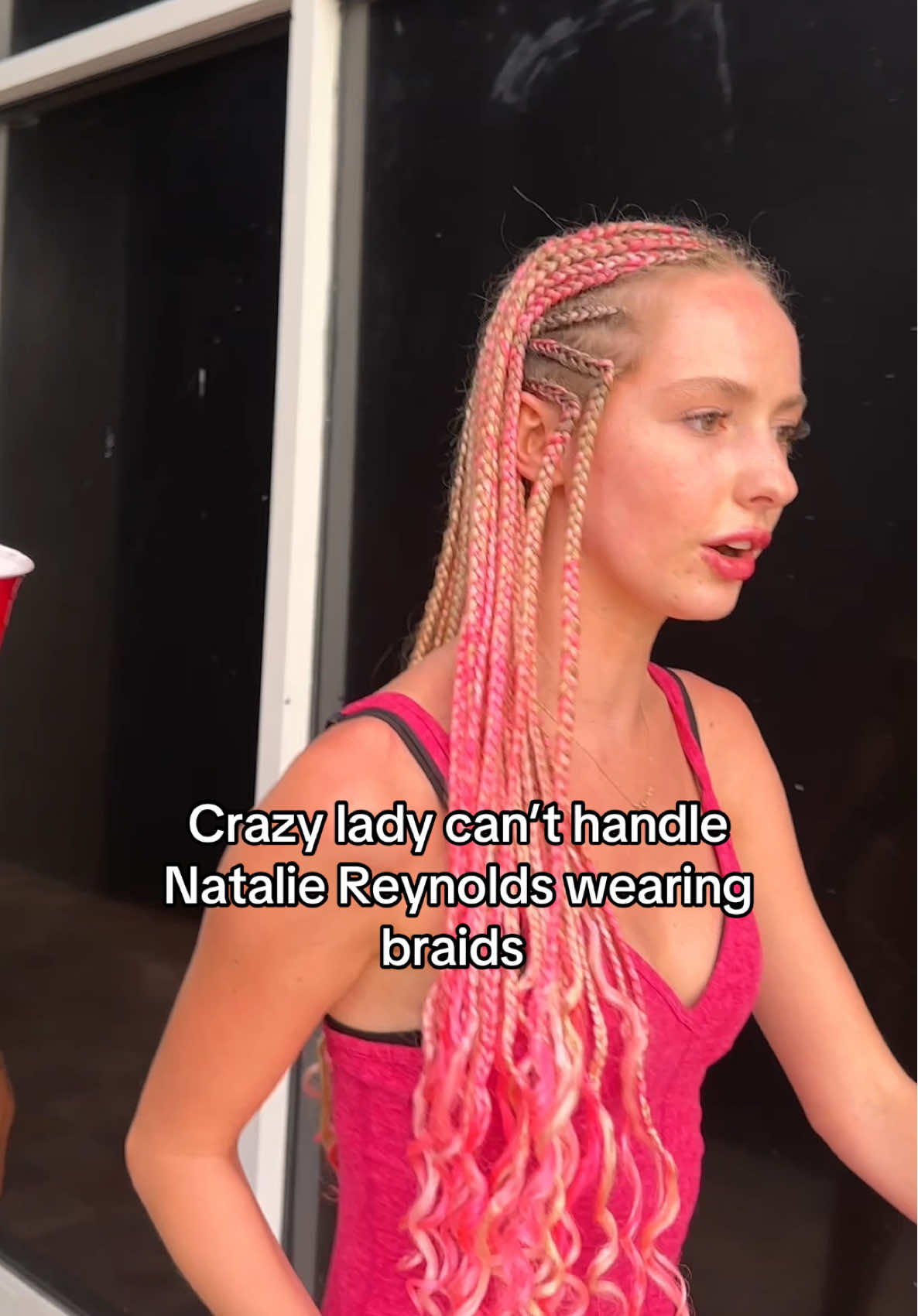 Florida women chases down Natalie Reynolds because she is wearing braids #fyp #nataliereynolds #braids 
