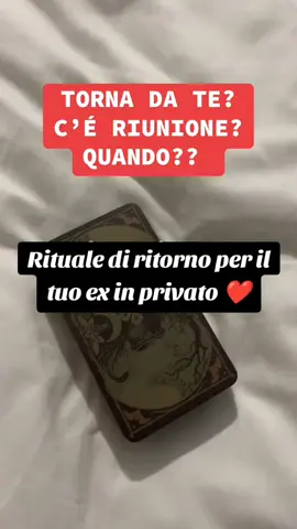 Rituale di ritorno per il tuo ex in privato ❤️#tarocchi #tarocchitalia #tarocchidelgiorno #tarocchiinterattivi #tarocchigratis #tarocchiamore #tarocchionline 