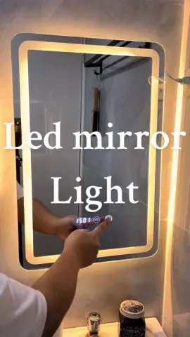 Replying to @Jazen etong led mirror light na nabili ko ay 40x60cm. Kung naghahanap ka ng bathroom mirror eto yung marerecomend ko sayo sis. #bathroom  #ledmirrorlights  #mirror  #ledlight  #bathroommirror  #bathroommakeover  #vanitymirror 