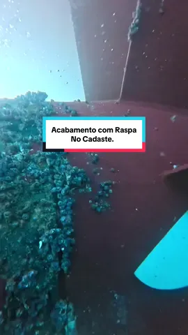 Acabamento com Raspa no Cadaste. #workhard #dive #ship #hull #mergulho #buceo #satisfyingvideos #barnacles 