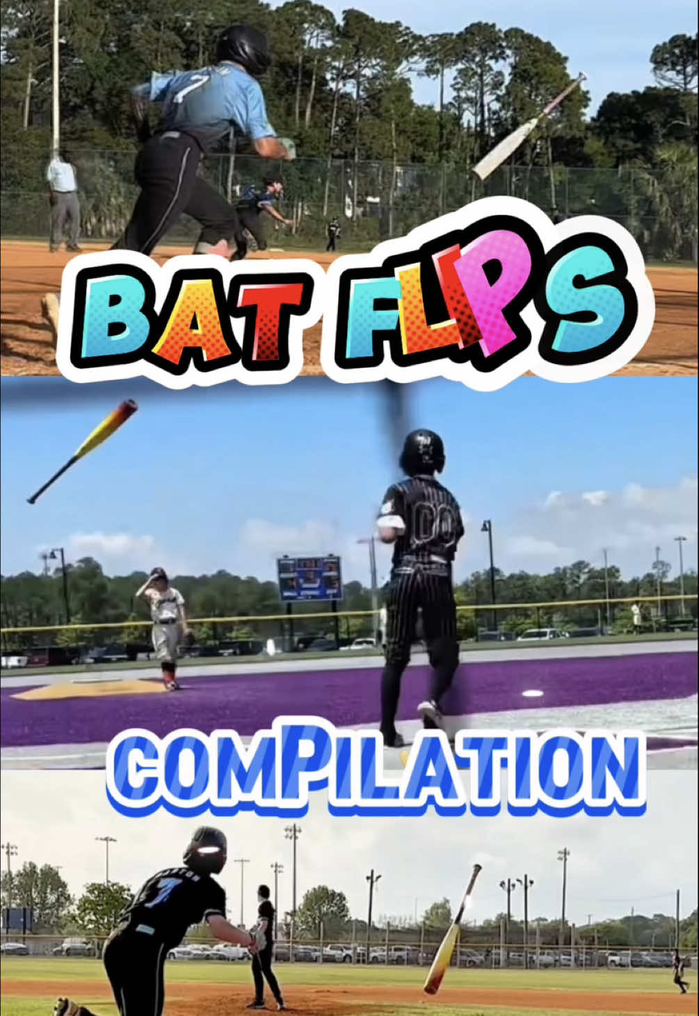 Compilation of BB’s baseball bat flips I’ve gotten over the years. #baseball #baseballlife #batflip #compilations 