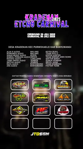 ready ndor  karnaval desa kradenan  #sbsw2025 #karnavalbanyuwangi2025 #sumbersewuhoreg #jtdsgnbwi #jtdsgn #fypage #karnaval2025banyuwangi 