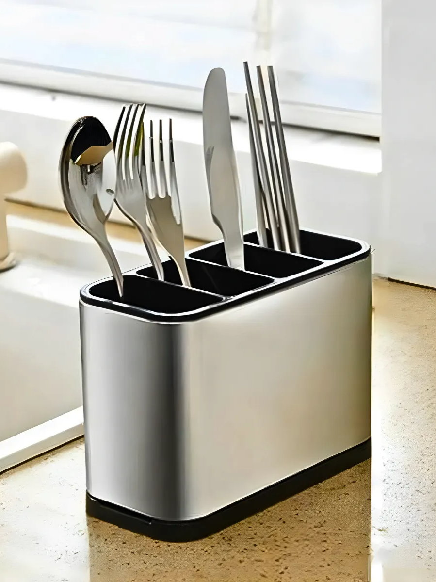 Porta Talheres Escorredor Aço Inox Vazado Pia Cozinha | ADQUIRA AGORA MESMO #cozinha #casa #apartamento #enxoval #presente