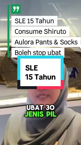 𝟎𝟏𝟐𝟕𝟔𝟑𝟏𝟒𝟗𝟑 𝐒𝐚𝐢𝐟𝐮𝐥 SLE patient selama 15 tahun Makan 30 jenis ubat Follow up setiap bulan Ikhtiar secara konsisten dengan Shiruto, Aulora Pants & Aulora Socks ✅Dah dinasihatkan boleh stop makan ubat ✅Follow up hanya setiap 5 bulan #SLE #shiruto #aulorapantswithkodenshi #aulorasockswithkodenshi 