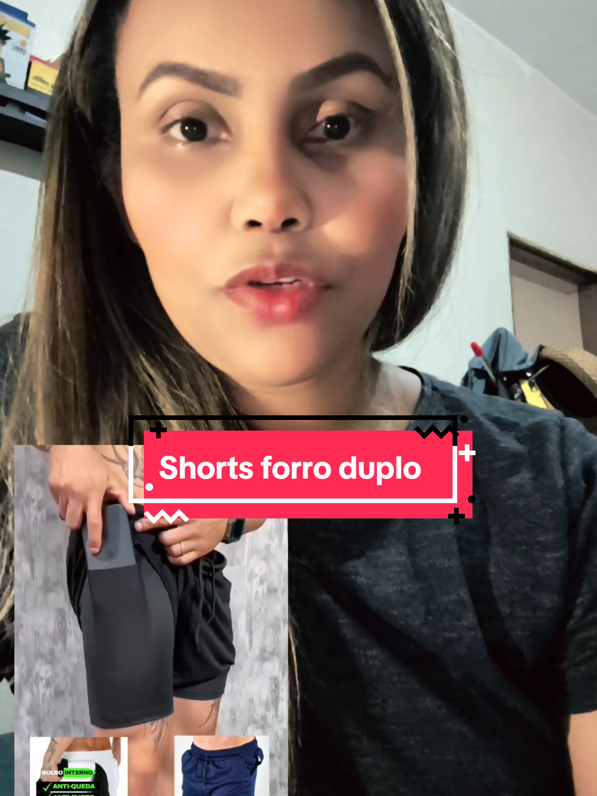 Shorts de forro duplo, porta celular, versátil para atividades físicas e caminhadas, tecido residente e de alta qualidade. #Fitness  #academia  #shortes  #modafitness  #masculino  #modamasculina 