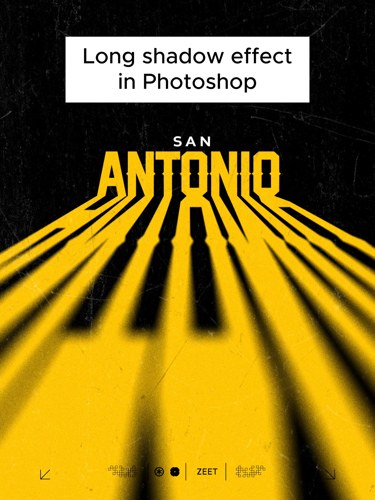 Graphic designers - Create this long shadow text effect in Photoshop. . . . . . . #graphicdesign #graphicdesigntips #photoshopedit #photoshoptutorial #photoshoptips graphic design tutorial #adobephotoshop #typography #posterdesign #graphicdesigndaily #typecity