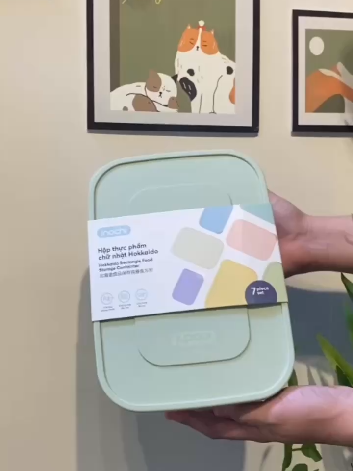 Bộ 7 hộp thực phẩm #inochi , giải pháp tiện lợi cho tủ lạnh của bạn #giadungtienich #xuhuong