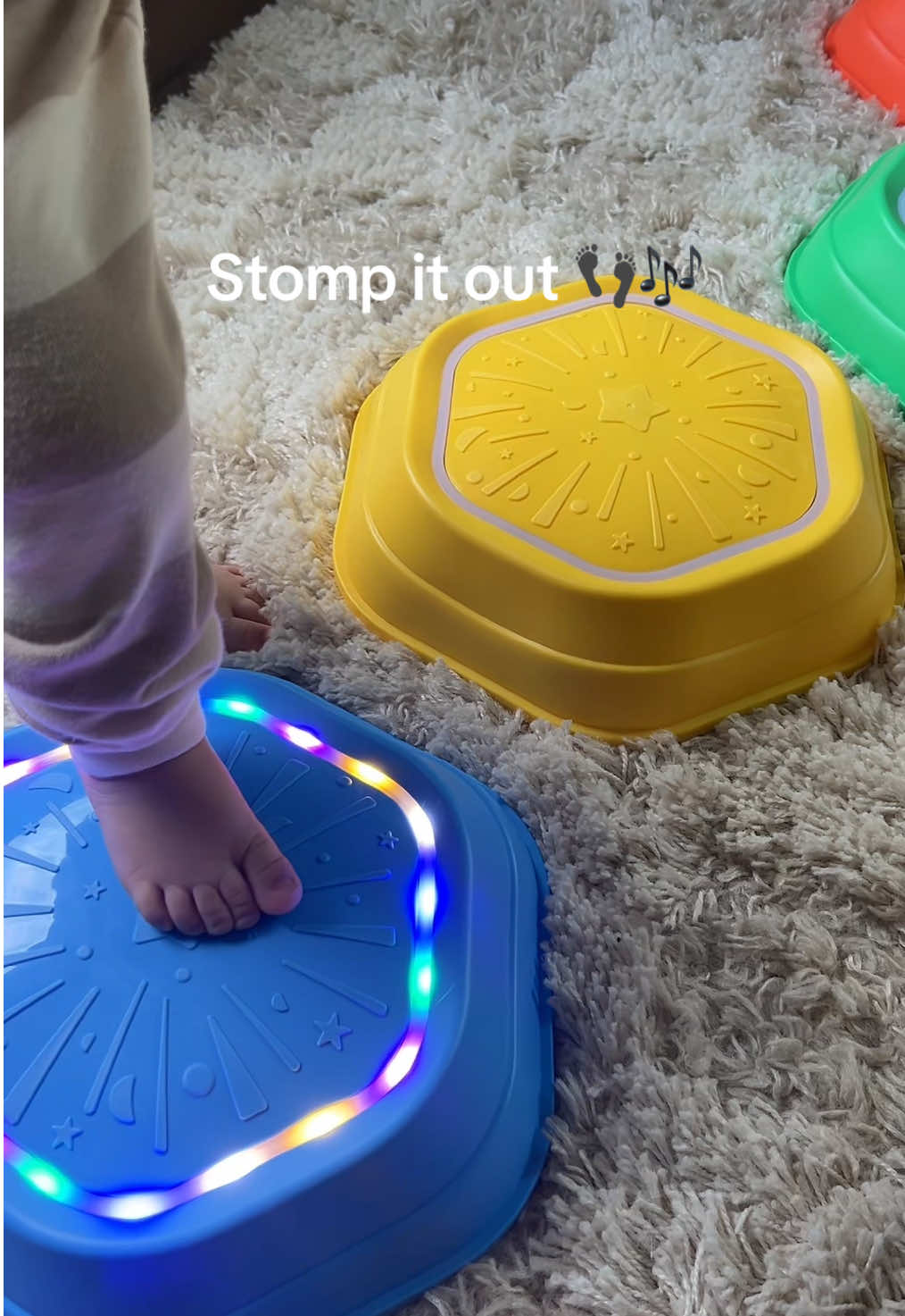 Who knew gross motor play could be this fun?! 🤩 These light-up stepping stones are a hit! My toddler loves stomping, balancing, and making music—all while building strength, coordination, and confidence. #MomWin #ToddlerFavorites #GrossMotorPlay #ToddlerToys #DevelopmentalPlay #BalanceSkills #ToddlerActivities #MusicalToys #ColsenApproved #SensoryPlay #LearningThroughPlay #MomLife #ToddlerFun #PlayBasedLearning