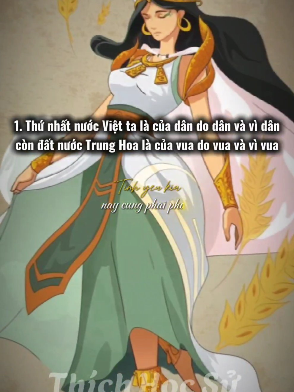 Việt Nam không phải quốc gia đồng văn với Trung Quốc Thứ nhất, Việt Nam quan niệm nước là của dân, do dân và vì dân. Còn Trung Quốc xem nước là của vua, do vua và vì vua. Tên nước Việt Nam như Đại Việt, Âu Lạc, Văn Lang, Đại Cồ Việt không gắn với tên triều đại hay tên vua. Ngược lại, Trung Quốc luôn đặt tên nước theo vương triều như Đại Tần, Đại Hán, Đại Đường, Đại Minh, thể hiện nước thuộc quyền sở hữu của hoàng đế. Ngay cả khi thay đổi triều đại, Việt Nam vẫn giữ nguyên quốc hiệu, như nhà Trần kế thừa nhà Lý vẫn gọi là Đại Việt. Điều này cho thấy nước không phải là tài sản riêng của bất kỳ dòng họ nào. Thứ hai, Việt Nam thuộc về văn minh lúa nước, còn Trung Quốc là văn minh lúa khô. Người Việt sống dựa vào sông ngòi, đồng bằng, canh tác theo mùa vụ, hình thành lối sống cộng đồng, cố kết và linh hoạt. Trong khi đó, người Trung Hoa phía Bắc trồng lúa khô, ngũ cốc ở vùng bán hoang mạc, dẫn đến xã hội phân tầng sớm, trọng quyền lực trung ương. Người Việt thờ Mẹ Đất, Mẹ Biển, Mẫu Thượng Ngàn, tức thờ nữ thần sinh dưỡng. Trung Quốc thì thờ Thần Nông, Ngọc Hoàng, tức thờ nam thần cai quản và ban phát – phản ánh hệ tư tưởng phụ quyền – bá quyền. Thứ ba, Việt Nam có phong tục tập quán và hệ chữ viết riêng, không đồng nhất với Trung Quốc. Người Việt ăn trầu, nhuộm răng, xăm mình, hát quan họ, múa lân, dựng cây nêu – toàn những nét bản địa riêng biệt. Còn Trung Hoa không có các tập quán ấy. Về chữ viết, ta từng dùng chữ Nôm – là sáng tạo riêng của người Việt, khác hẳn với chữ Hán dù mượn hình thức. Sau này, ta phát triển chữ Quốc ngữ – thứ chữ ghi âm của riêng mình, trong khi Trung Quốc vẫn dùng chữ tượng hình. Tổng kết lại, Việt Nam dù từng bị ảnh hưởng Hán hóa trong một thời gian dài, nhưng vẫn giữ được cốt lõi văn hóa riêng biệt. Không thể coi Việt Nam là một quốc gia đồng văn với Trung Quốc, mà phải nhìn nhận là một nền văn minh độc lập có bản sắc riêng. Cre: COREfidence #viral #xuhuong  #lichsuvietnam #vietnam #thichhocsu #capcut 