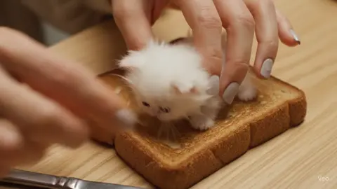 White kitten toast anyone?Asmr cute sleeping reading #aiasmr #asmrsounds #asmr #satisfyingasmr #asmrvideo 