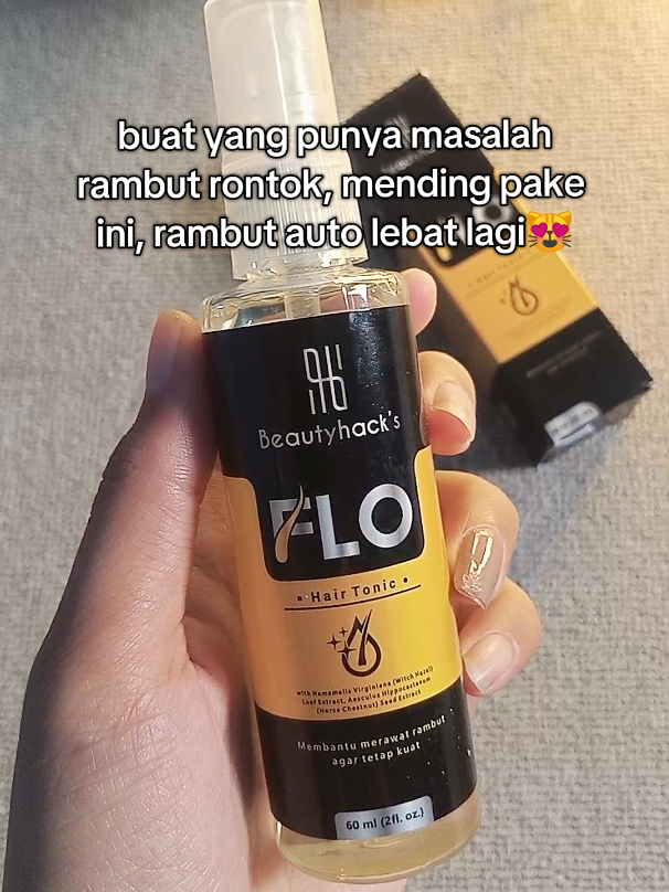 bagus bgt buat yg punya masalah rambut rontok pake ini aja #hairtonic #flo #beautyhacks 