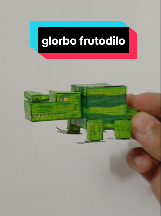 Respuesta a @ablam7195 cómo hacer un papercraft de glorbo frutodilo🐊🍉 #Minecraft #brainrot #meme #papercraft #tralalerotralala🗣🔥 #glorbofruttodrillo 