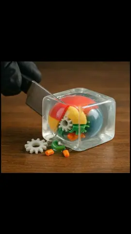 Transparent gelatin cube Cutting ASMR #asmr #asmrsounds #satisfying #Relax #cube #gelatin #Foryou #foryoupage #usa 
