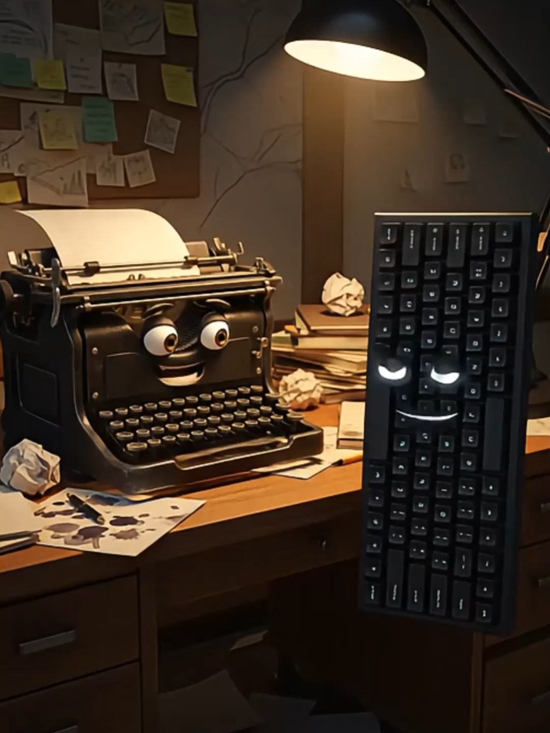 Keyboard: cepat dan praktis. Mesin ketik: lambat tapi penuh makna. Kalian tim mana nih? #TeamNostalgia atau #TeamModern? 😏👇
