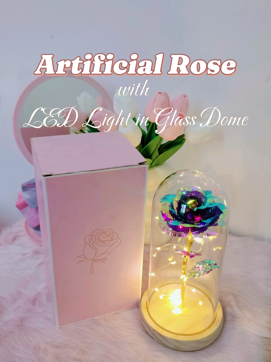 perfect gift for any occasion 🌹✨ check the yellow basket :) #artificialrose #LEDlight #lamp #giftideas 