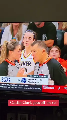 I wonder what he said to her? #fevervssungame #caitlinclark #ref 