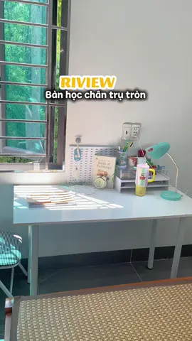 Riview bàn học chân trụ tròn #unboxcunghip #banhoc #banlamviec #banhocsinh #bàn #bangameming 
