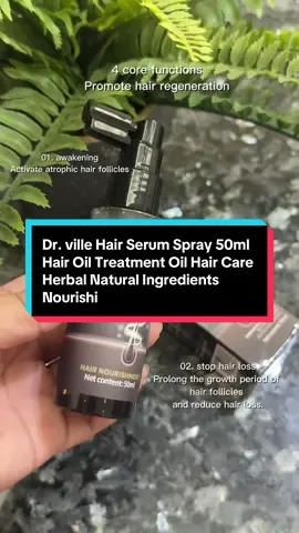 Dr. ville Hair Serum Spray 50ml Hair Oil Treatment Oil Hair Care Herbal Natural Ingredients Nourishing Scalp #CapCut #hairtreatment #hairfalltreatment #drvillehaircare #drvilleserum #tiktoksg🇸🇬 #fypage #tiktokviral #fypシ゚viral #creatorsearchinsights #CreateToWin 