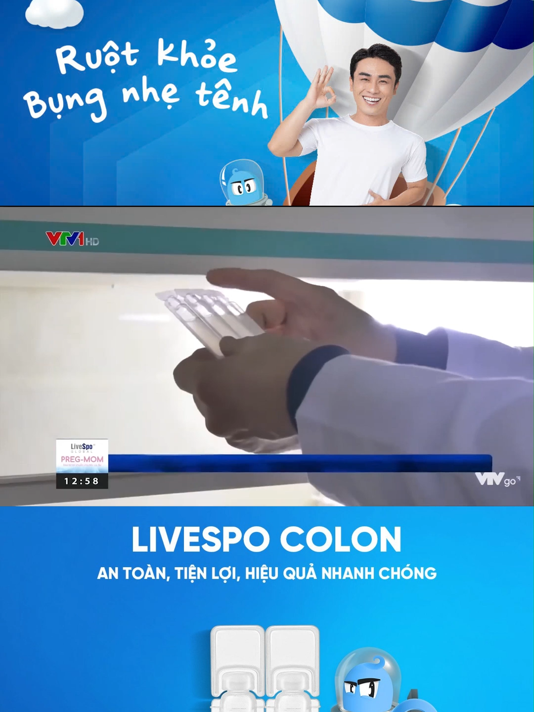 Đài truyền hình VTV1 đưa tin về men vi sinh cho người Đại Tràng #đạitràng #menvisinh #viêmđạitràng #livespocolon