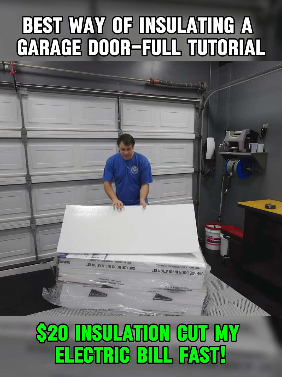 BEST WAY OF INSULATING A GARAGE DOOR. FULL TUTORIAL #garage #garagedoorinsulation #garagedoor #insulation #construction #garagelife #mancave #mancaveideas #diyproject #diyhome #tutorial #DIY #project #diytutorial #howtotiktok #tips #fyp #SummerDIY