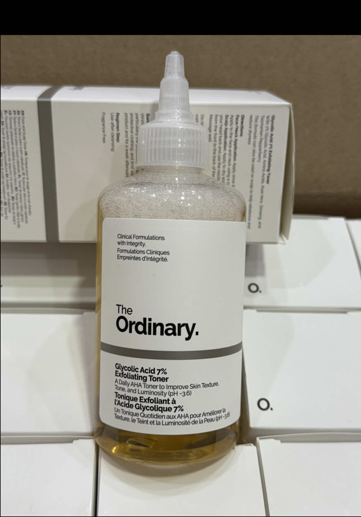 @The Ordinary Glycolic acid exfoliating toner     smooths skin texture, evens tone, and enhances luminosity. Targets Textural Irregularities, Dullness, Uneven Skin Tone #glycolicacid #theordinary #theordinaryglycolicacid #CapCut #skincare #skincareroutine 