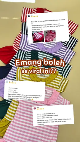 Dress salur yang wajib buat koleksi semua warna nya😍 #dressanakmurah #bajuanakmurah #dresssaluranak #fyp 