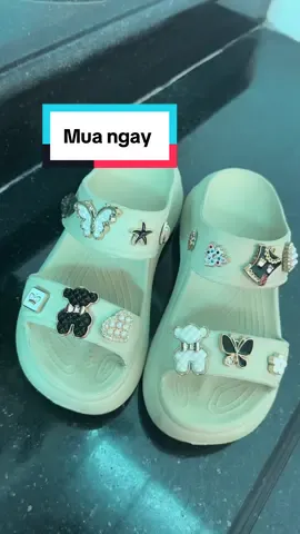 [Full Box] Cross Đế Cao 7CM - Cross Sandal Nữ Đế Cao, tặng kèm sẵn Charm 3D gắn dép#giohang🛒 #xuhuong #dépcrocsnữ #dépbanhmi #dépcrocsđếcao7p