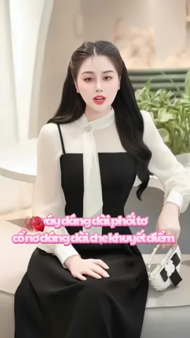 mẫu váy dáng dài phối tơ, cổ nơ dáng dài che khuyết điểm #váydángdài #váyphốitơ #thờitrangnữ #váyđẹpdựtiệc #váythanhlich     